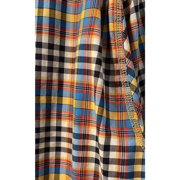 Bugatchi ShapedFit XL Men's Plaid Long Sleeve Snap Front Shirt TopStitch Western - Picture 7 of 14